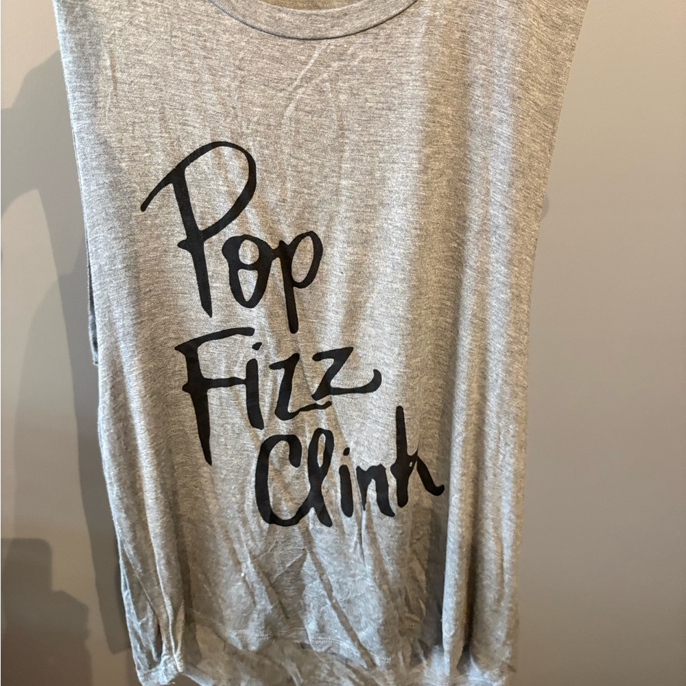 Rosa Couture Gray Muscle Tee with Bold Text